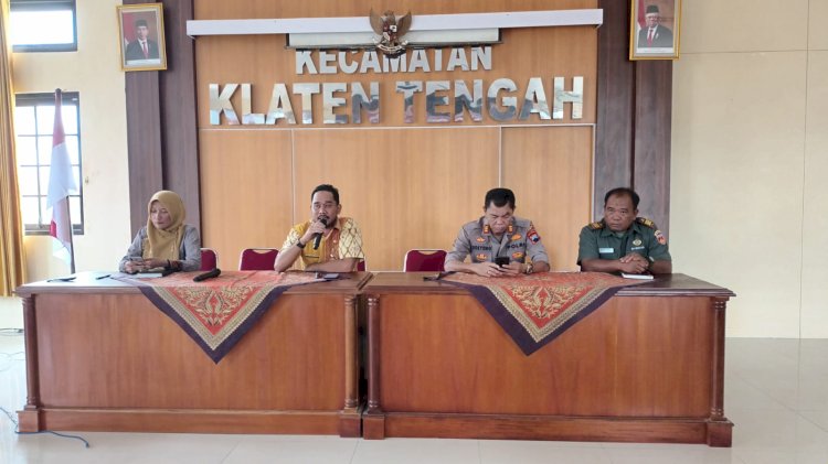 Rakor Perdana dengan Camat Klaten Tengah definitif Bpk.RIZQAN IRYAWAN,AP.M.Si
