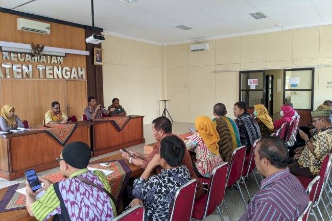 Rakor Perdana dengan Camat Klaten Tengah definitif Bpk.RIZQAN IRYAWAN,AP.M.Si