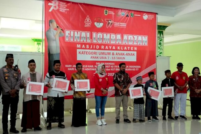 Lomba Adzan dalam rangka Hari Jadi Kabupaten Klaten Ke 219 dan Hari Ulang Tahun Republik Indonesia Ke 78 Tahun 2023