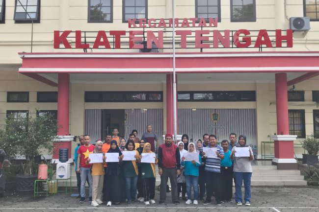 Penandatangan Pakta Integritas, Perjanjian Kinerja dan Netralitas ASN se-Kecamatan Klaten Tengah