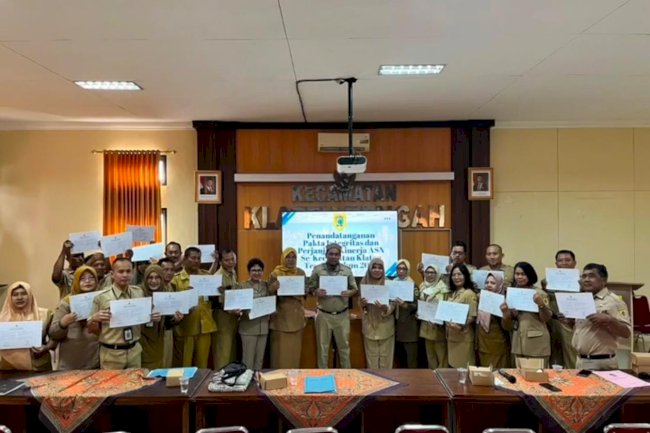 Penandatangan Fakta Integritas dan Perjanjian Kinerja ASN Kecamatan Klaten Tengah Tahun 2025