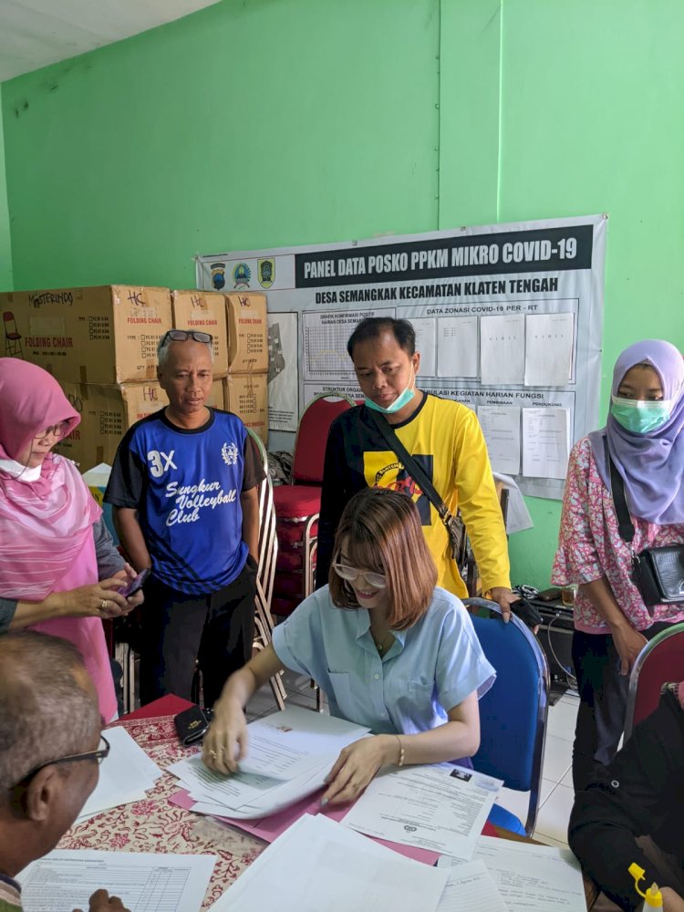 Pemantauan Hari Kedua Pendaftara Perangkat Desa Se-Kecamatan Klaten Tengah